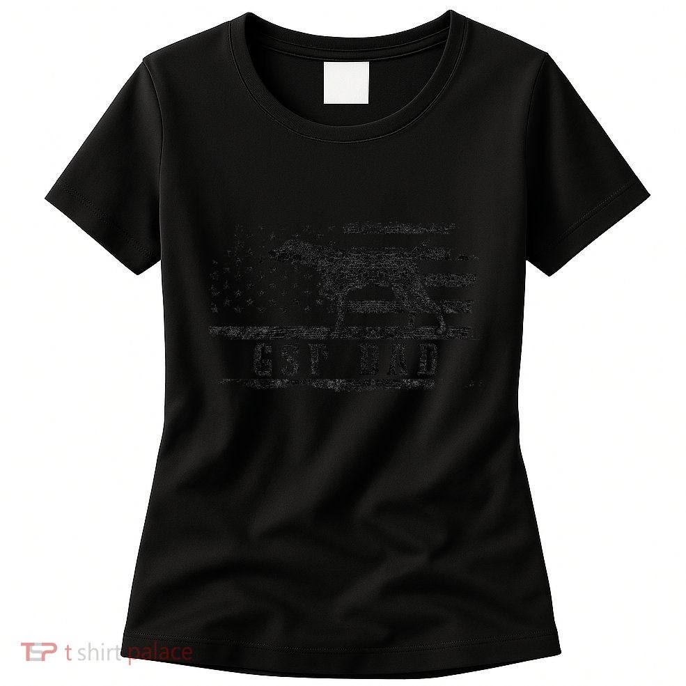 Gsp Dad Usa American Flag German Shorthaired Pointer Dog Womens T-Shirt