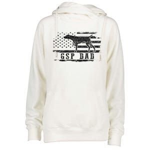 Gsp Dad Usa American Flag German Shorthaired Pointer Dog Womens Funnel Neck Pullover Hood