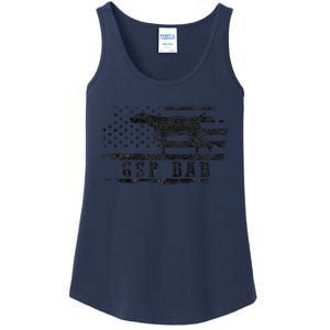 Gsp Dad Usa American Flag German Shorthaired Pointer Dog Ladies Essential Tank