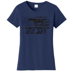 Gsp Dad Usa American Flag German Shorthaired Pointer Dog Women's T-Shirt