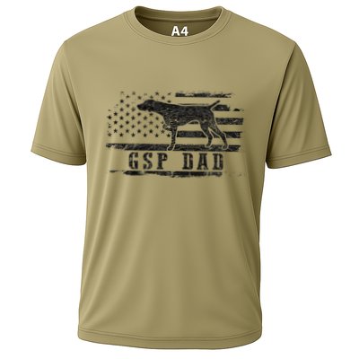 Gsp Dad Usa American Flag German Shorthaired Pointer Dog Performance Shirt