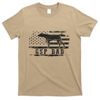 Gsp Dad Usa American Flag German Shorthaired Pointer Dog T-Shirt