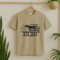 Gsp Dad Usa American Flag German Shorthaired Pointer Dog T-Shirt