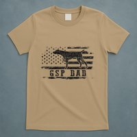 Gsp Dad Usa American Flag German Shorthaired Pointer Dog T-Shirt
