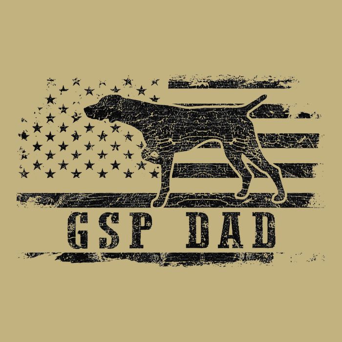 Gsp Dad Usa American Flag German Shorthaired Pointer Dog T-Shirt