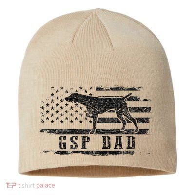 Gsp Dad Usa American Flag German Shorthaired Pointer Dog Sustainable Beanie