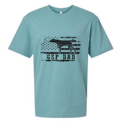 Gsp Dad Usa American Flag German Shorthaired Pointer Dog Sueded Cloud Jersey T-Shirt