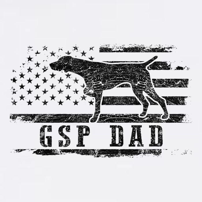 Gsp Dad Usa American Flag German Shorthaired Pointer Dog Garment-Dyed Sweatshirt