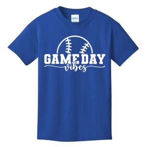 Game Day Vibes Baseball Cute Gift Mom Baseball Life Mother Gift Kids T-Shirt