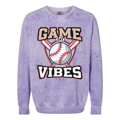 Game Day Vibes Gift Colorblast Crewneck Sweatshirt