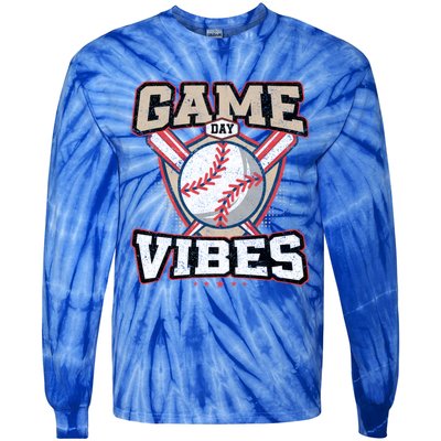 Game Day Vibes Gift Tie-Dye Long Sleeve Shirt