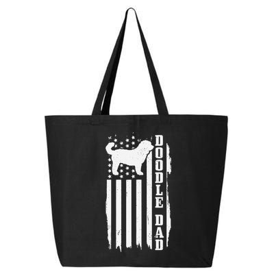 Goldendoodle Dad Vintage American Flag Patriotic Doodle Dog 25L Jumbo Tote