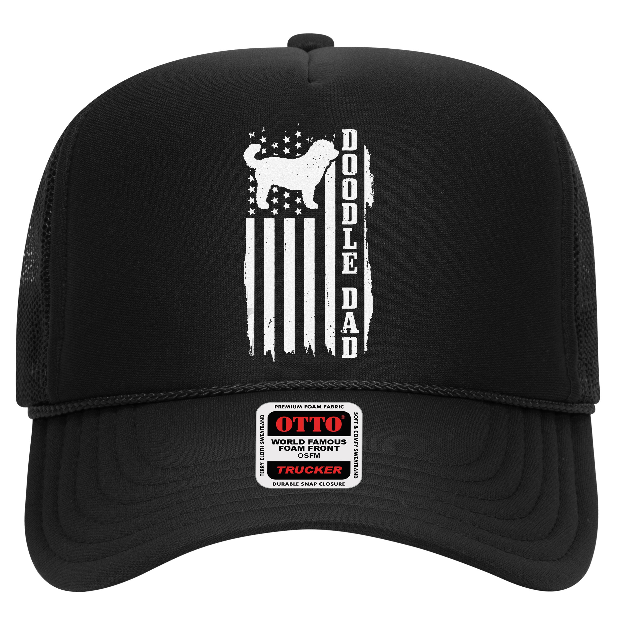 Goldendoodle Dad Vintage American Flag Patriotic Doodle Dog Hat