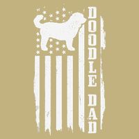 Goldendoodle Dad Vintage American Flag Patriotic Doodle Dog T-Shirt