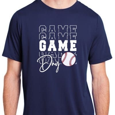 Game Day Vibes Baseball Girl Mom Baseball Life Adult ChromaSoft Performance T-Shirt