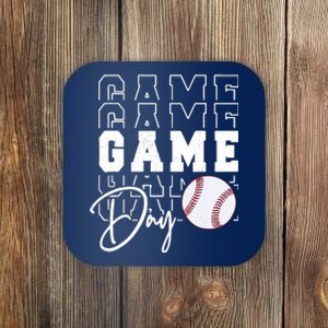 Game Day Vibes Baseball Girl Mom Baseball Life Coaster