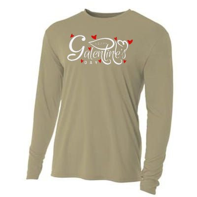 Galentine's Day Valentine's Day Female Friendship Galentines Cooling Performance Long Sleeve Crew