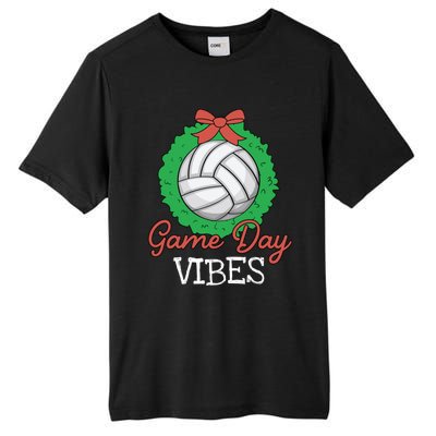 Game Day Vibes Christmas Cool Xgiftmas Pajama Volleyball Player Funny Gift Tall Fusion ChromaSoft Performance T-Shirt