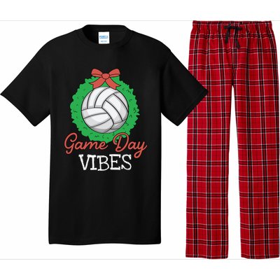 Game Day Vibes Christmas Cool Xgiftmas Pajama Volleyball Player Funny Gift Pajama Set