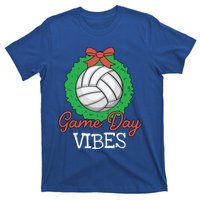 Game Day Vibes Christmas Cool Xgiftmas Pajama Volleyball Player Funny Gift T-Shirt