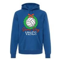 Game Day Vibes Christmas Cool Xgiftmas Pajama Volleyball Player Funny Gift Premium Hoodie