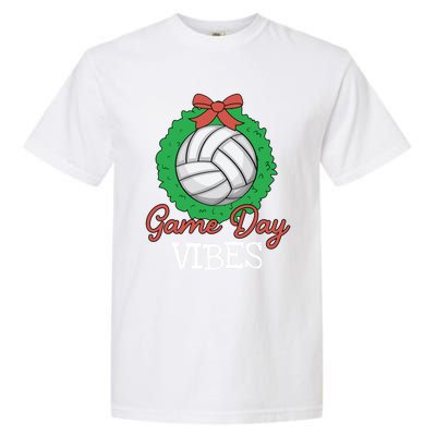 Game Day Vibes Christmas Cool Xgiftmas Pajama Volleyball Player Funny Gift Garment-Dyed Heavyweight T-Shirt