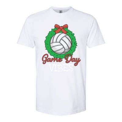 Game Day Vibes Christmas Cool Xgiftmas Pajama Volleyball Player Funny Gift Softstyle CVC T-Shirt