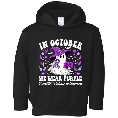 Groovy Domestic Violence Awareness Women Support Squad Toddler Hoodie