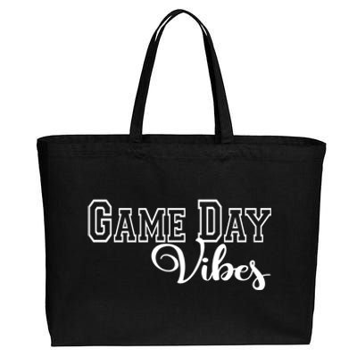 Game Day Vibes Baseball Basketball Soccer Sports Mom Gameday Gift Cotton Canvas Jumbo Tote