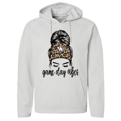 Game Day Vibes Baseball Game Day Gift Performance Fleece Hoodie