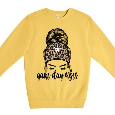 Game Day Vibes Baseball Game Day Gift Premium Crewneck Sweatshirt