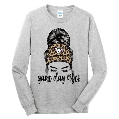 Game Day Vibes Baseball Game Day Gift Tall Long Sleeve T-Shirt