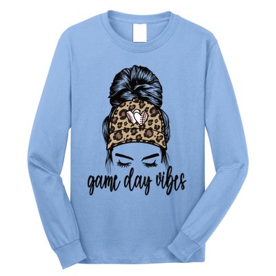 Game Day Vibes Baseball Game Day Gift Long Sleeve Shirt