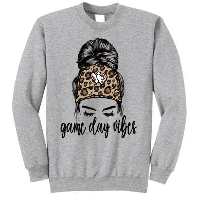 Game Day Vibes Baseball Game Day Gift Tall Sweatshirt