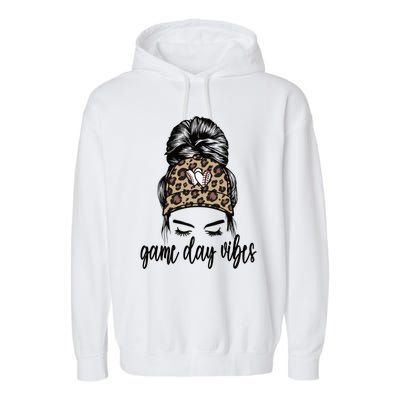 Game Day Vibes Baseball Game Day Gift Garment-Dyed Fleece Hoodie