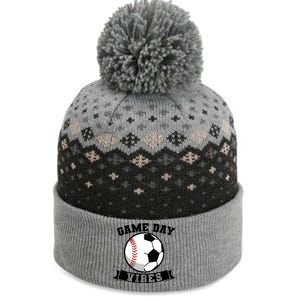 Game Day Vibes Baseball Gift The Baniff Cuffed Pom Beanie