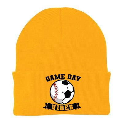 Game Day Vibes Baseball Gift Knit Cap Winter Beanie