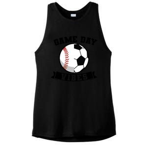 Game Day Vibes Baseball Gift Ladies PosiCharge Tri-Blend Wicking Tank