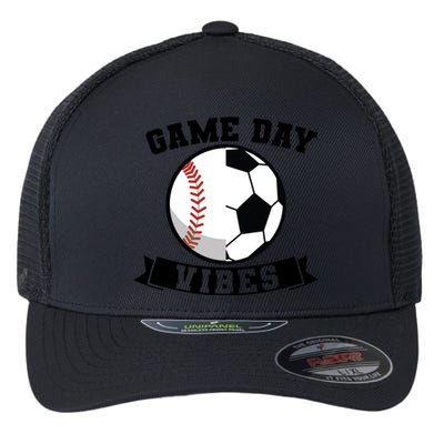 Game Day Vibes Baseball Gift Flexfit Unipanel Trucker Cap