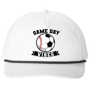 Game Day Vibes Baseball Gift Snapback Five-Panel Rope Hat