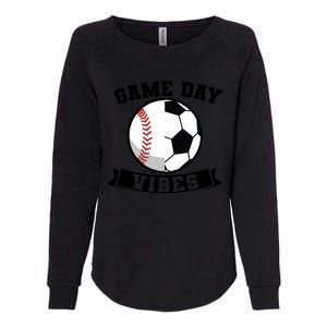 Game Day Vibes Baseball Gift Womens California Wash Sweatshirt