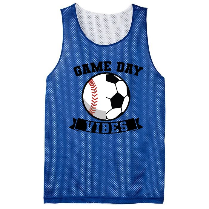 Game Day Vibes Baseball Gift Mesh Reversible Basketball Jersey Tank