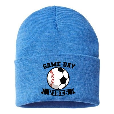 Game Day Vibes Baseball Gift Sustainable Knit Beanie