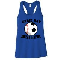 Game Day Vibes Baseball Gift Women's Racerback Tank