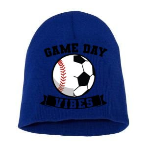 Game Day Vibes Baseball Gift Short Acrylic Beanie