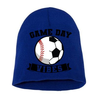 Game Day Vibes Baseball Gift Short Acrylic Beanie