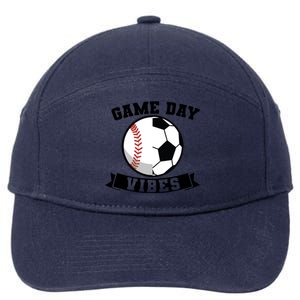 Game Day Vibes Baseball Gift 7-Panel Snapback Hat