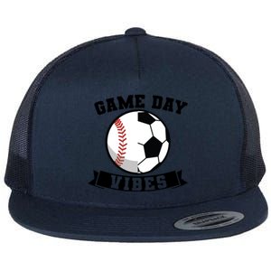 Game Day Vibes Baseball Gift Flat Bill Trucker Hat