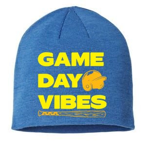 Game Day Vibes Funny Baseball Meaningful Gift Sustainable Beanie