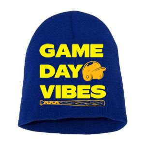 Game Day Vibes Funny Baseball Meaningful Gift Short Acrylic Beanie